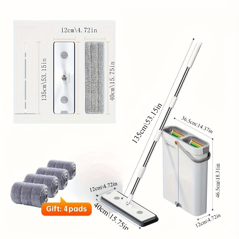 The Enhanced Mop And Bucket Set for 2025 Features 12.99\u002F15.75-Inch Dimensions And Includes 2, 4, Or 6 Ultra-Fine Fiber Pads That Are Machine Washable. It'S Ideal for Cleaning Floors in The Living Room, Bedroom, Kitchen, And Bathroom