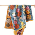 Cotton Bath Towel, Oversized Cartoon Gauze Towel, Super Soft Highly Absorbent Quick-Drying, for Home Bathroom, Breathable Comfortable Household Towel