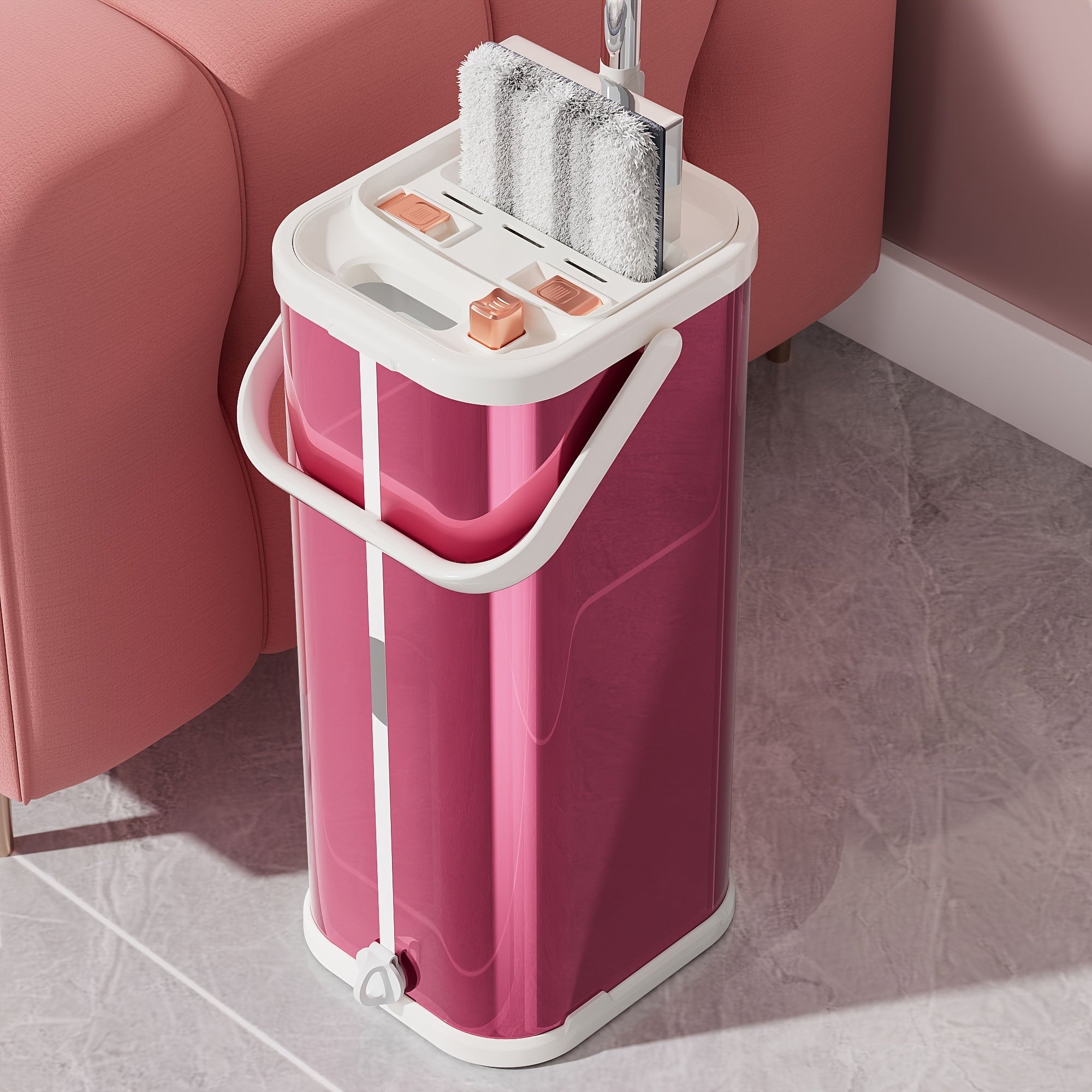 New Type Of Sewage Separation Hands-free Mop, Fiber Cloth Head Lazy Mop, Cleaning And Separating Dust, Hair And Sewage, Flat Mop Suitable For Household, Kitchen, Bathroom Floor Cleaning Tools