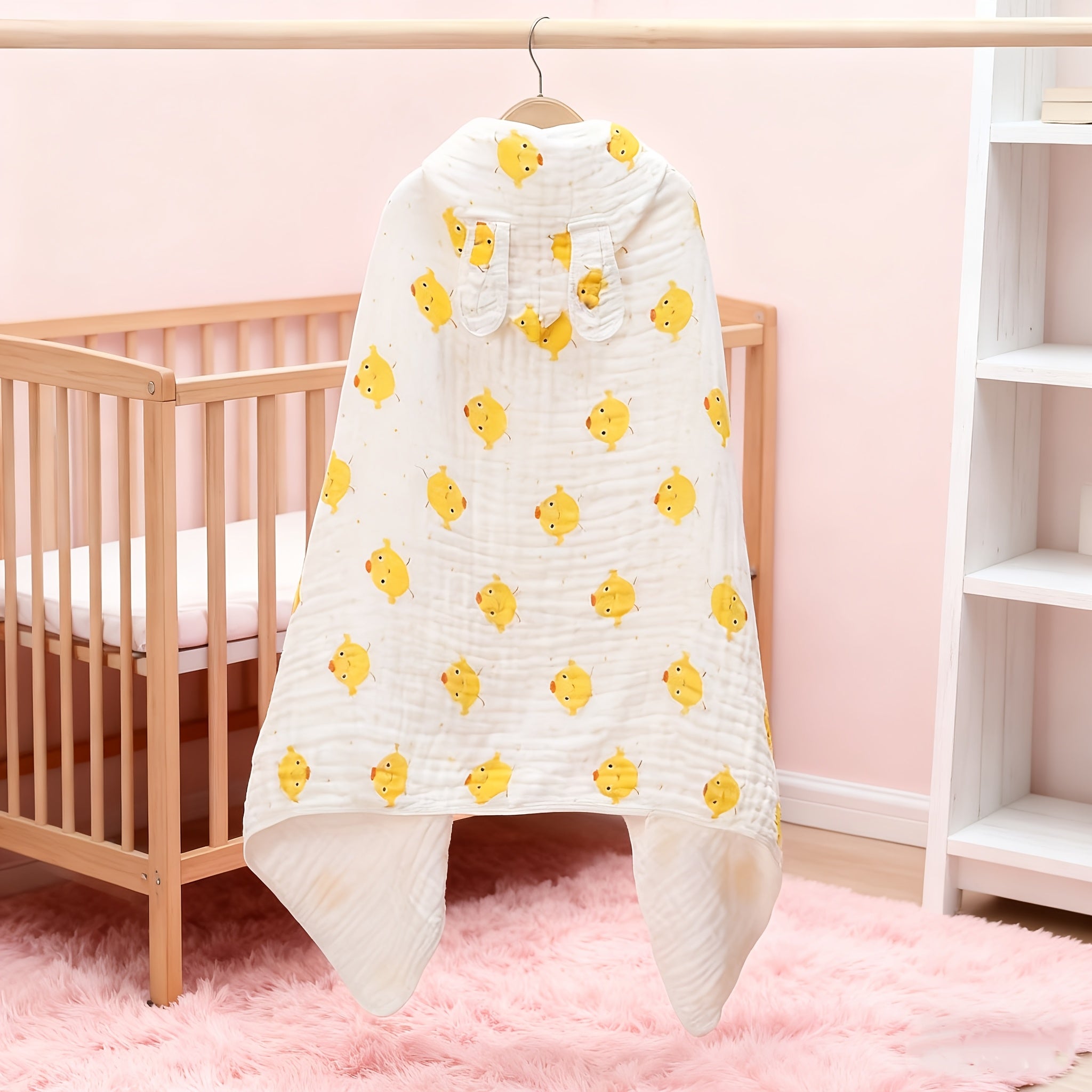 Children's 6-Layer 100% Cotton Gauze Hooded Bath Towel Cape & Baby Wrap - Soft Breathable Absorbent Multi-Use Shower, Bathing Accessory, Post-Surgery Wrap (Multicolor) - ' & Bath Care Essentials