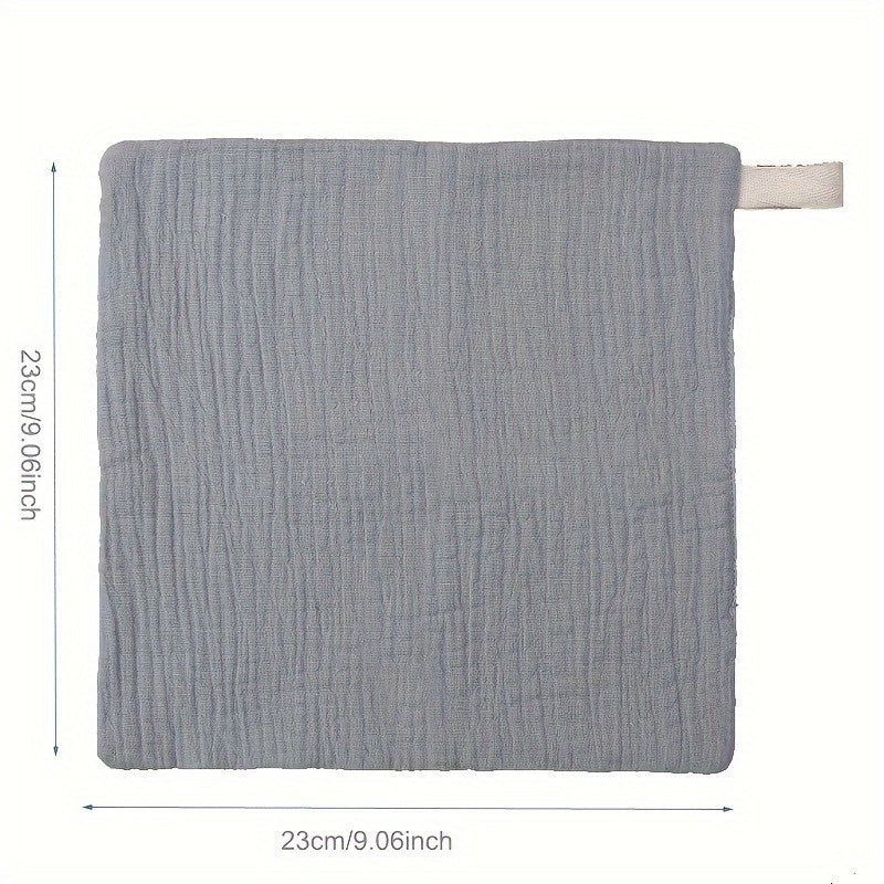 5pcs Towel Set - Soft Cotton Absorbent & Lightweight Bath, Face Towels with Bibs & Burp Cloths - Modern Striped Square Bathing Essentials for,, for home Use