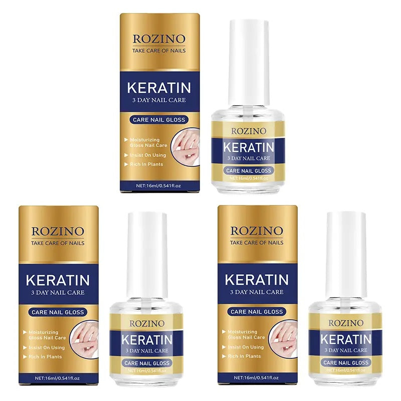 [3 bottles]ROZINO 3 Days Nail Care - Keratin Amino Acid Formula for Superior Nail Nourishment.CARE/MOISTURIZING/keratin