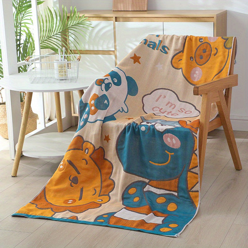 Luxuriously Soft & Ultra-Thick Oversized Bath Towel - Quick-Dry Technology, Lint-Free, Plush Rectangular Spa Wrap Towel with Modern Rabbit & Floral Design in Light Blue & Pink - High Absorbency, Durable, Beige for Home, Spa, Travel - Ideal for Adult