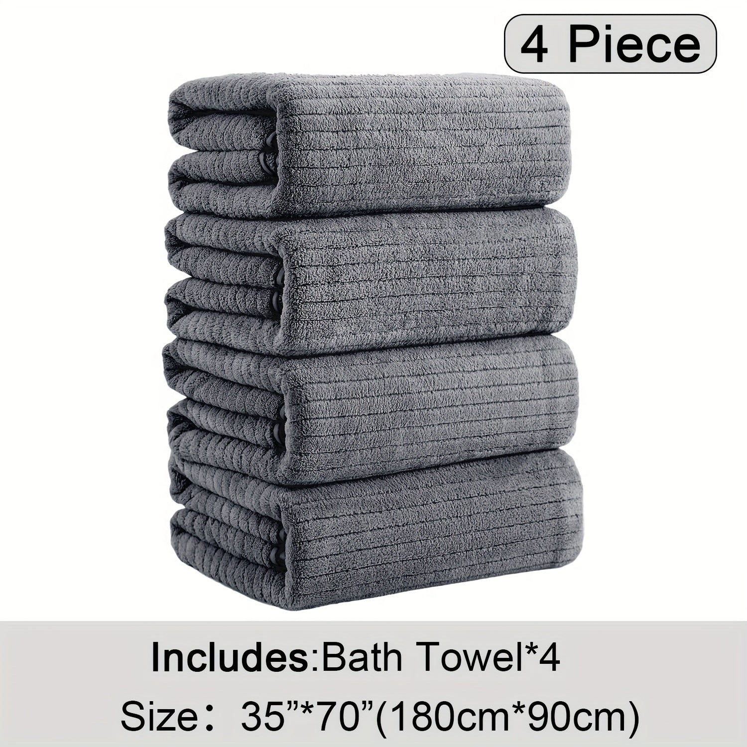 4 Pack XL Bath Towels 4 Pack Oversized Bath Towels Set, 35\
