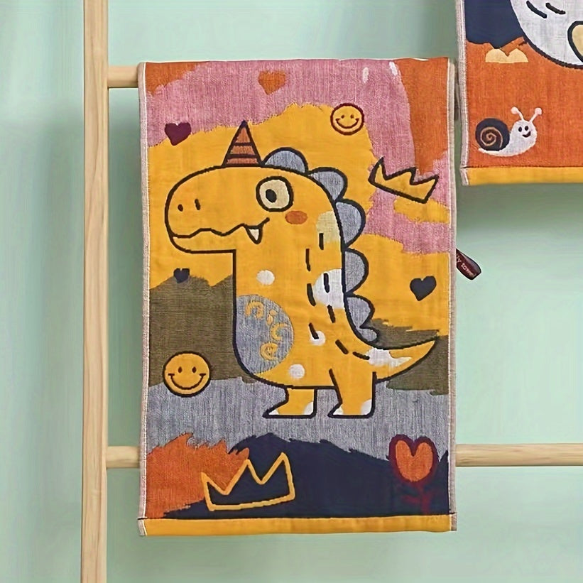 Cotton Bath Towel, Oversized Cartoon Gauze Towel, Super Soft Highly Absorbent Quick-Drying, for Home Bathroom, Breathable Comfortable Household Towel