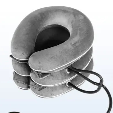 Ergonomic Inflatable Cervical Neck Traction Device - Chiropractor-Recommended for Neck Pain Relief, Herniated Discs & Tension - Adjustable Support, Lightweight & Portable for Work/Travel