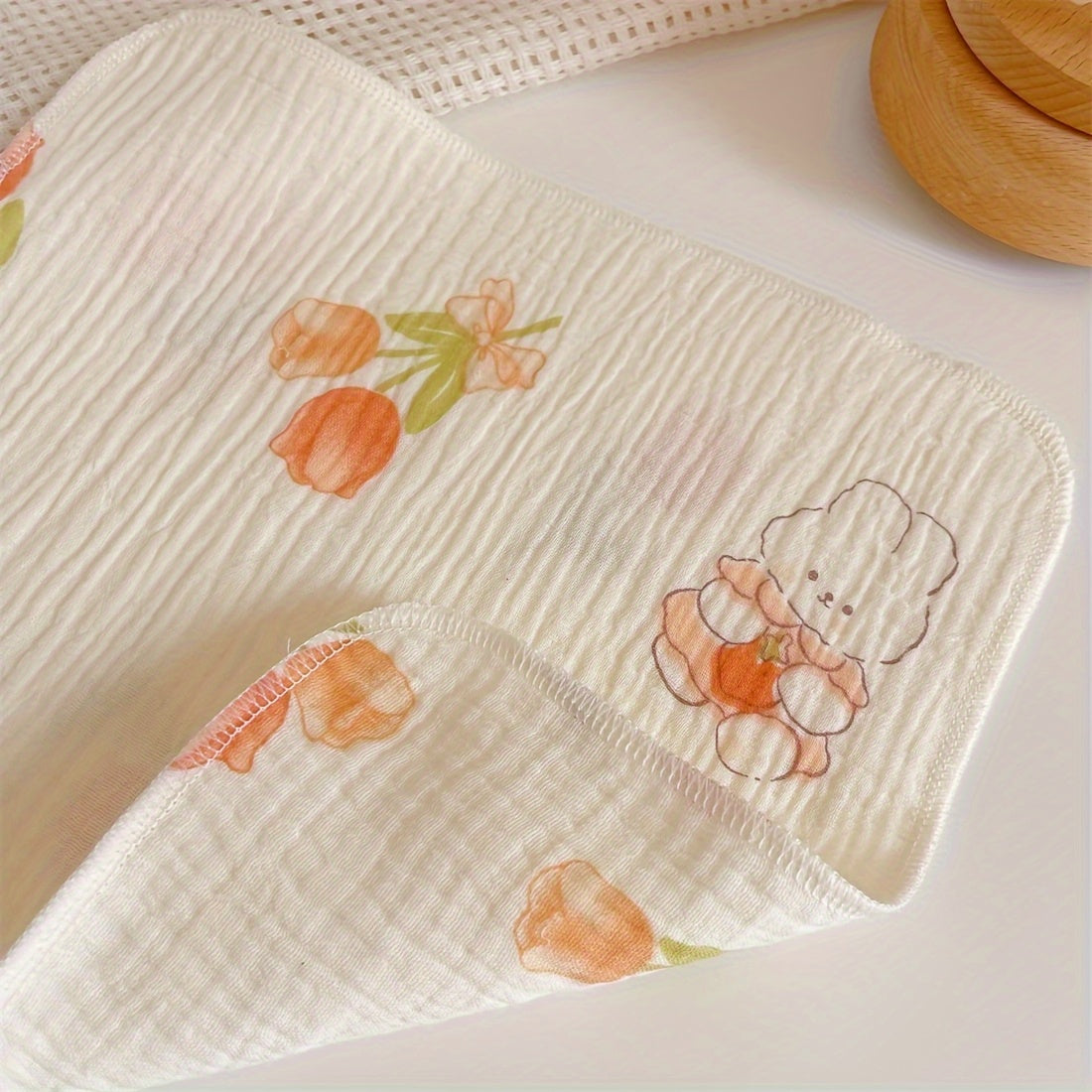 10 Pack Cute Cartoon Baby Face Wash Towels Soft Breathable Small Square Towel Baby Bath Towel