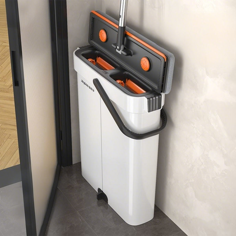 1 Set Microfiber Mop And Bucket Set-with Washable Reusable Microfiber Cloths, Dry-Wet Separation Bucket And Dehydration Function, Wet And Dry Mops, Family Wood Floor Tile Universal Home Cleaning Tool, Ideal for Bedroom, Kitchen, Bathroom