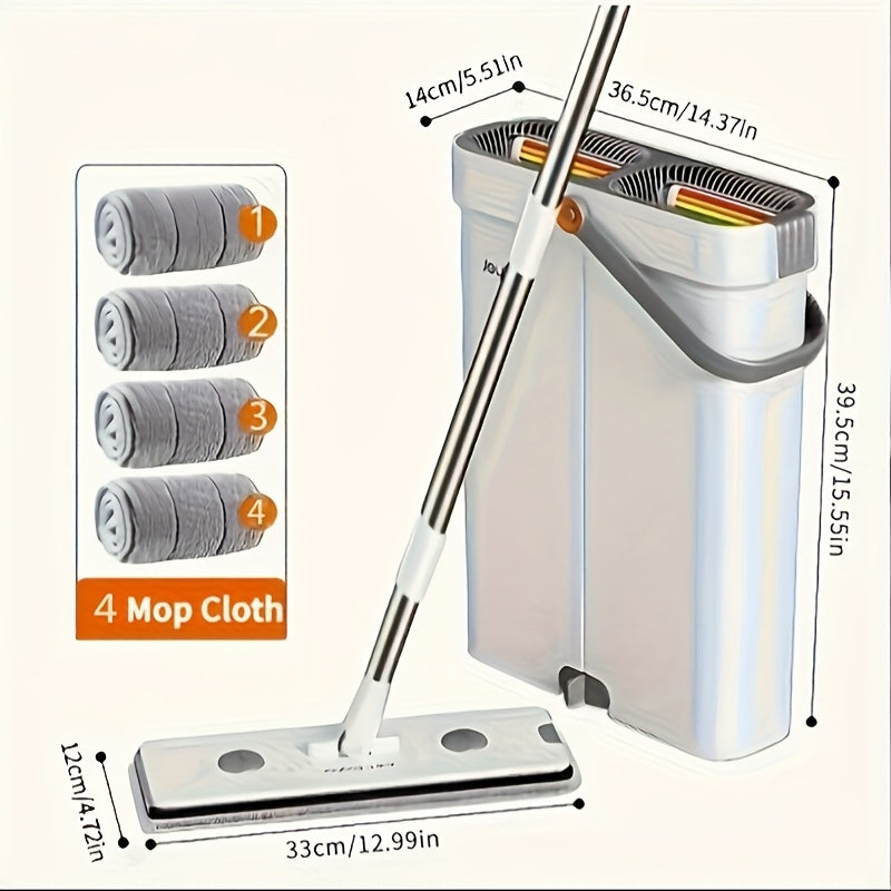The Enhanced Mop And Bucket Set for 2025 Features 12.99\u002F15.75-Inch Dimensions And Includes 2, 4, Or 6 Ultra-Fine Fiber Pads That Are Machine Washable. It'S Ideal for Cleaning Floors in The Living Room, Bedroom, Kitchen, And Bathroom