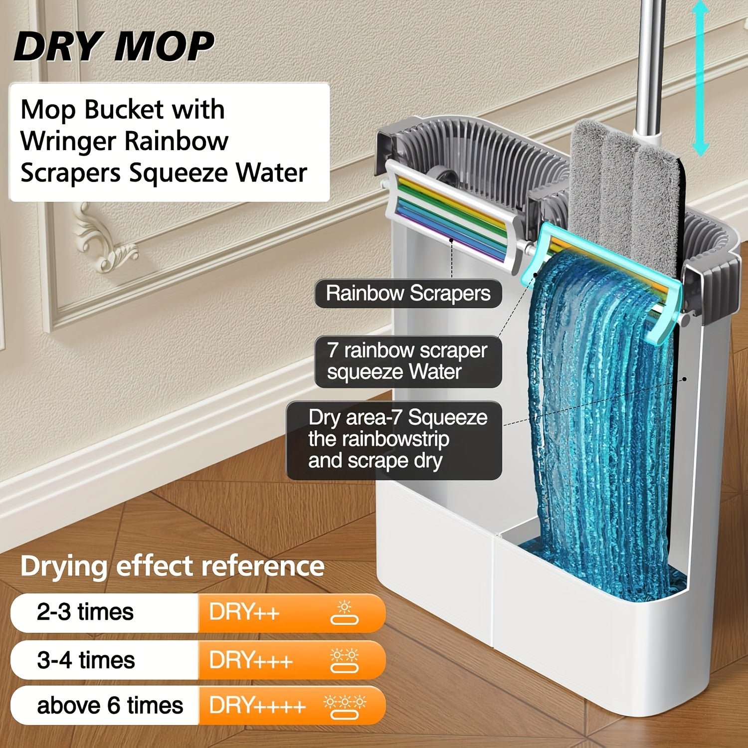The Enhanced Mop And Bucket Set for 2025 Features 12.99\u002F15.75-Inch Dimensions And Includes 2, 4, Or 6 Ultra-Fine Fiber Pads That Are Machine Washable. It'S Ideal for Cleaning Floors in The Living Room, Bedroom, Kitchen, And Bathroom