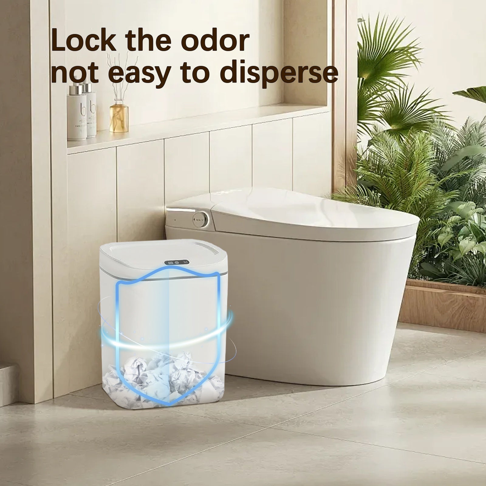 One-piece3.17gal\u002F4.49gal Two Options Large Capacity Household Smart Trash Can with Deodorizing Function, Multi-purpose (automatic Kick And Knee Sensing) And Smart Silent (opening And Closing Design), Suitable for Kitchen, Bedroom, Office, Gap