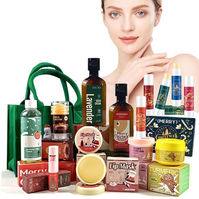 ROZINO Christmas Gift Set for Women - Pampering and Moisturizing 8 Piece Set Includes Bubble Bath Body Wash Hair & Lip Care Products Perfect for Mom Wife or Yourself Soothing Skin Repair Hydrating Moisturize Mask Cleansing