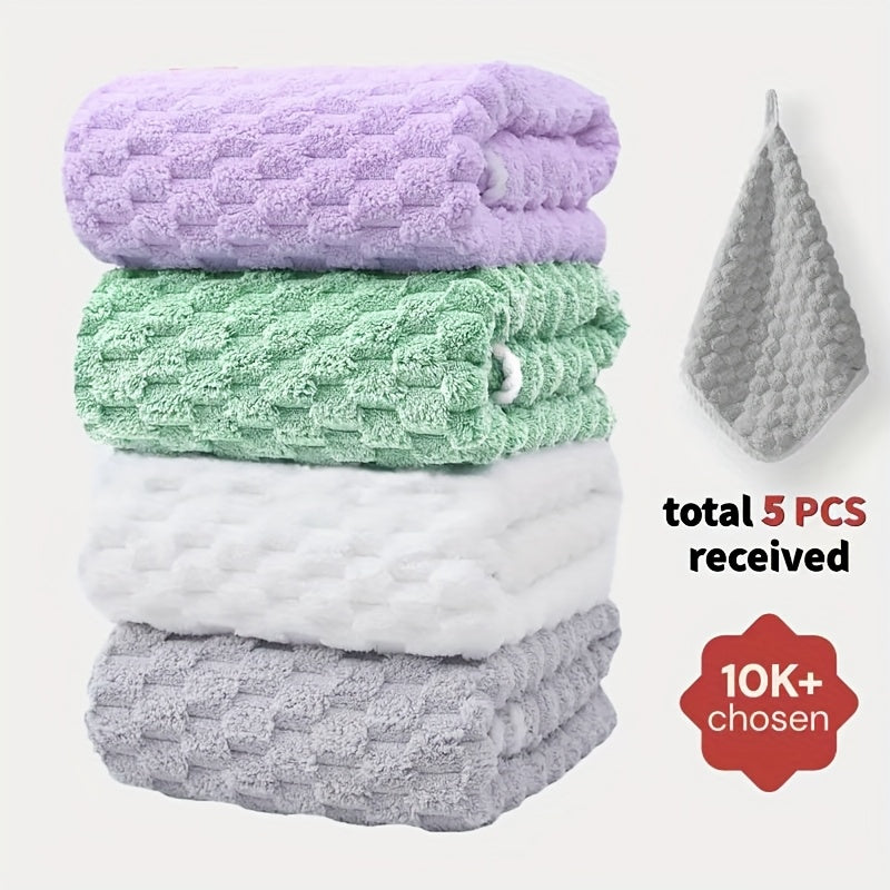 Pack Of 4 Waffled Super Soft Bath Towels - Super Absorbent Quick-Drying Microfiber Towels for Adults - 80%, 20% Polyamide - Suitable for Spa, Fitness, Travel & Everyday Use - Perfect Gift for Home & Gym