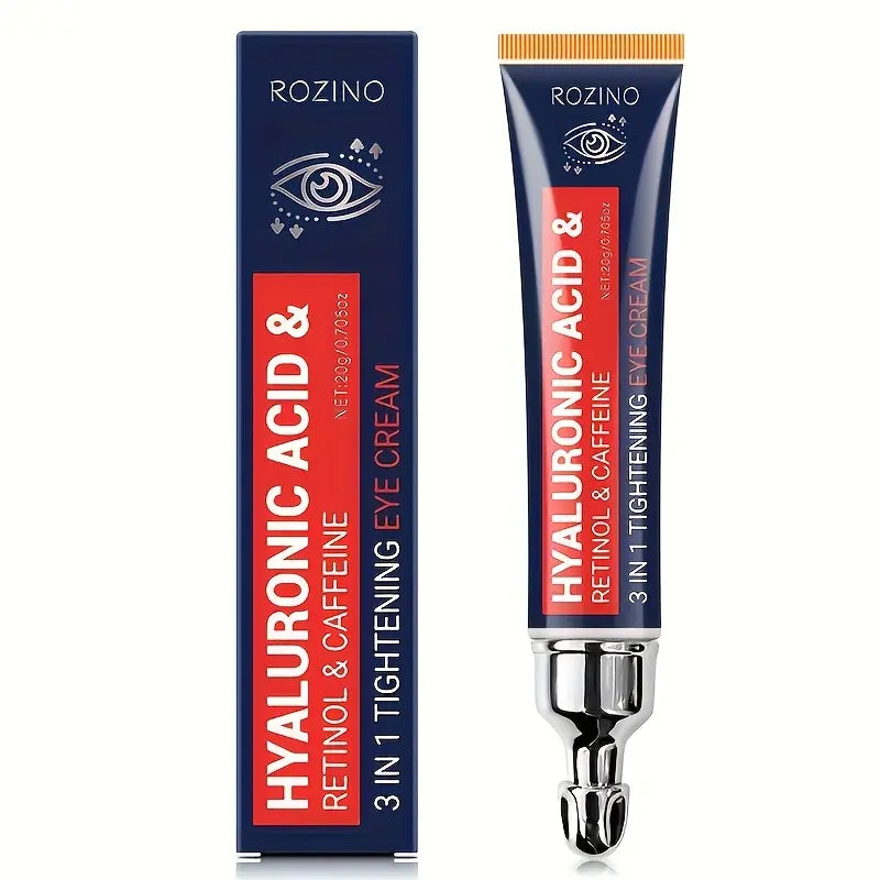 6% Caffeine Eye Cream for Dark Circles - Rapid Wrinkle Repair, Daily 1% Retinol & Hyaluronic Acid to Fight Fine Lines, Wrinkles, & Dark Spots, Eye Care Suitable for Men and Women's 0.71 fl. oz