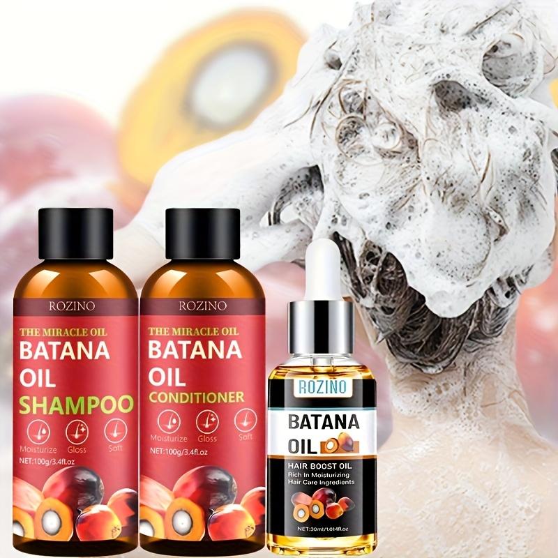 Batana Oil Shampoo and Conditioner Set, Batana Oil for Hair Growth Shampoo, Hair Thickening Product for Women and Men Daily Hair Care, Hair Regrowth Shampoo for Thinning Hair & Hair Loss