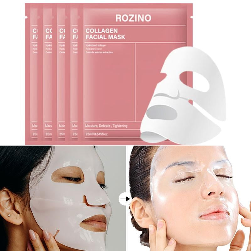 Biological collagen facial mask - moisturizing, pore shrinking, and tightening - enhance skin moisture, shrink pores, enhance elasticity, and glow youthful beauty facial mask