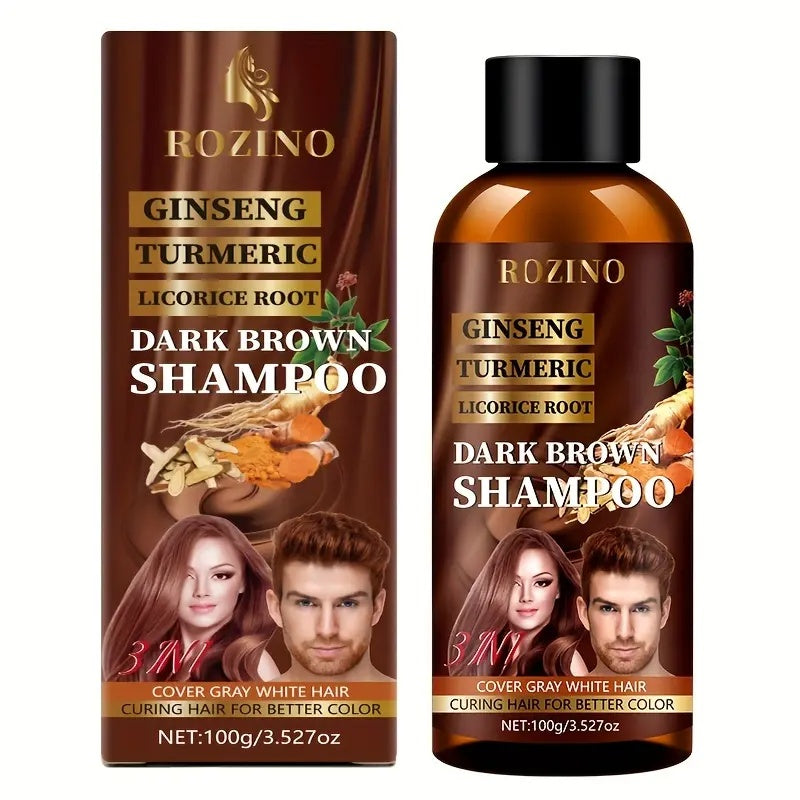 Boosted by Ginseng & Turmeric! Rozino Men’s Shampoo, Cover Gray Hair & Renew