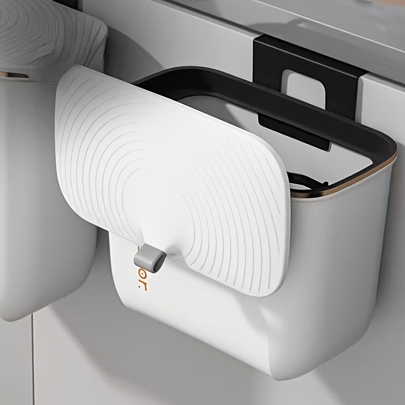 1pc Large Wall-Mounted Trash Can with Powder-Coated Frame - Heavy-Duty Rectangular Bin Suitable for Use in & Commercial - Space-Saving Open-Top Bin, Bathroom, Bedroom, Hotel - Installation (No Standing)