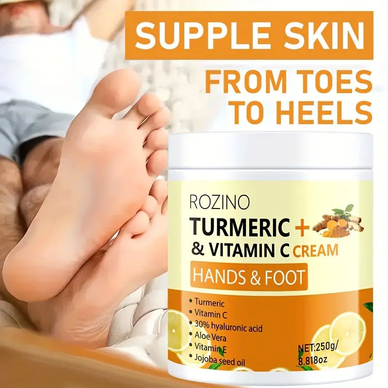 Turmeric hands & foot Firming Cream,Hydrating Anti-wrinkle Tighten Lift Neck Cream for Smooths Wrinkles, Tightening and Lift Skin, Fine lines, Loose & Sagging Skin On Face & Neck 1.69 oz Body Care Smoother Moisturizer Moisture