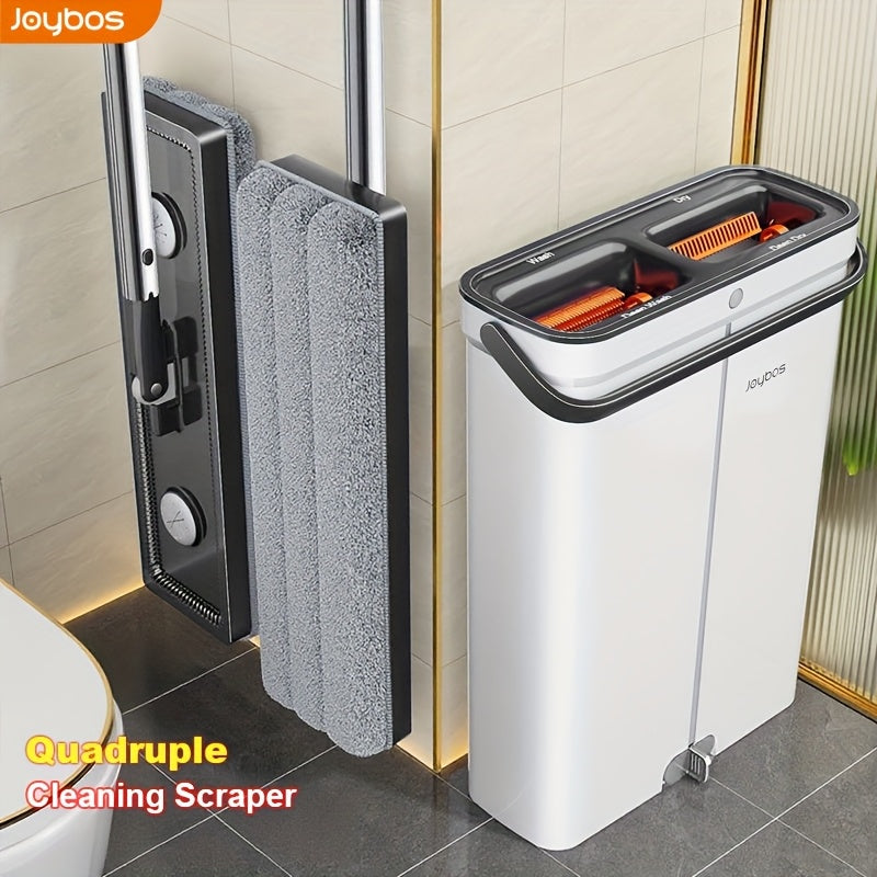 Set of Flat Mop And Bucket with an Improved Wringer, Allowing Hands-Free Operation for Cleaning Floors. Suitable for Both Wet And Dry Use, It Effectively Separates Dirty And Clean Water. Ideal for Deep Cleaning Floors And Walls