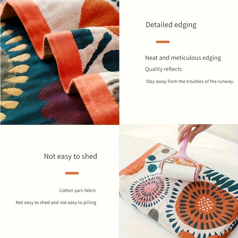 1pc 100% Cotton Bath Towel, Ultra-Soft Floral Bath Towel-Quick-Dry, AbsorbentPolyester, Perfect for Home & Beach Use, 62.99*31.5inch