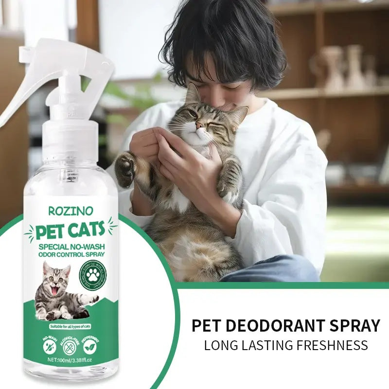 Green Power! ROZINO Cat Spray: Odor - Free & All - Natural