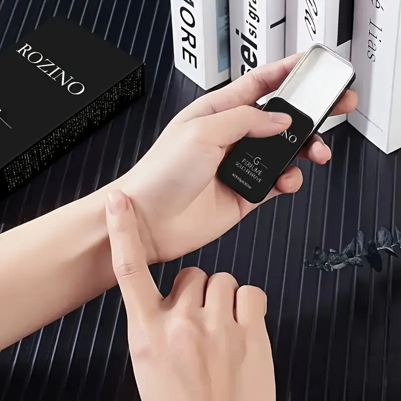 Perfume Women, Body Spray,Fragrance for Men & Women Long Lasting Scent Non-Greasy Perfume Wax Solid Perfumes for Body Application (Black, 7cm)