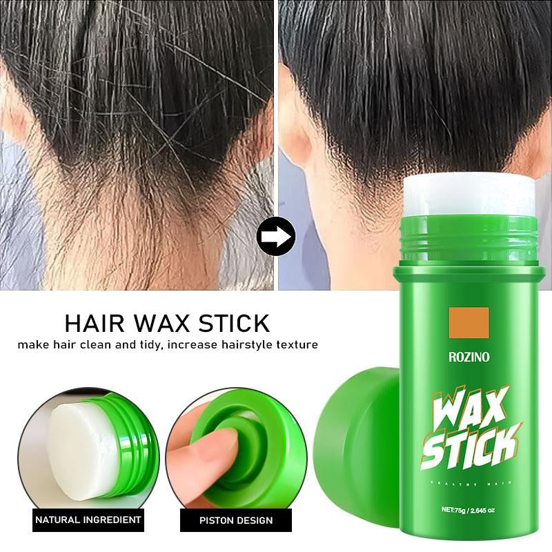 ROZINO 2PCS Hair Wax Stick with Coconut Oil Non-Greasy Styling Wax Hair Pomade Stick for Flyaways & Edge Frizz Hair Care