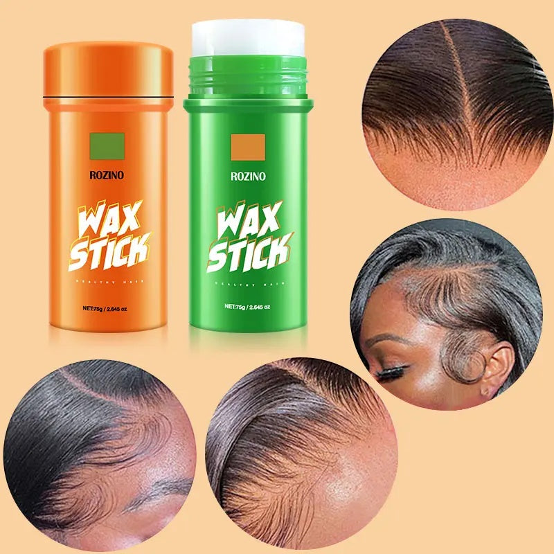 ROZINO 2PCS Hair Wax Stick with Coconut Oil Non-Greasy Styling Wax Hair Pomade Stick for Flyaways & Edge Frizz Hair Care
