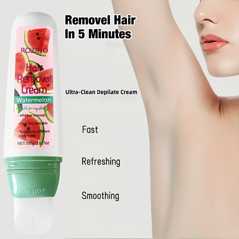 Rozino 3 - in - 1 Watermelon Hair Removal Cream: Remove, Moisturize & Gentle Care Soothing Smooth
