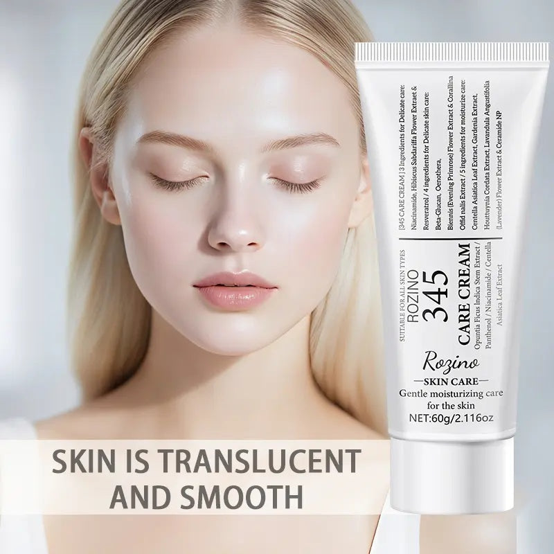 ROZINO 345 Care Cream - Gentle Facial Moisturizer for All Skin Types, 60g, Contains No Ingredients Specified, Moisturizes & Soothes