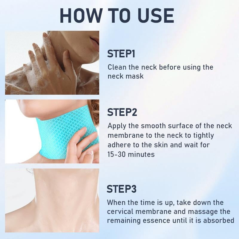 Rozino Bio-Collagen & Retinol Firming Neck Patch for Neck Firming and Tightening Anti-Wrinkle Patches to Smooth Skin Invisible Silicone Pads for Wrinkles