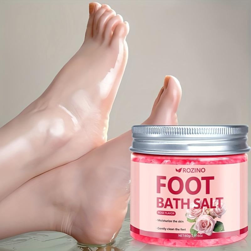 ROZINO Foot Soak Detox Salt - Foot Soaking Salts for Dry Cracked Feet with Tea Tree Oil and Lavender Oil, Foot Bath, Pedicure Soak, Great for Men and Women, Athletes
