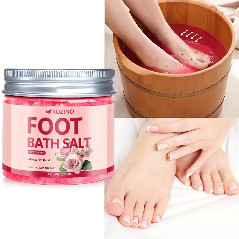 ROZINO Foot Soak Detox Salt - Foot Soaking Salts for Dry Cracked Feet with Tea Tree Oil and Lavender Oil, Foot Bath, Pedicure Soak, Great for Men and Women, Athletes