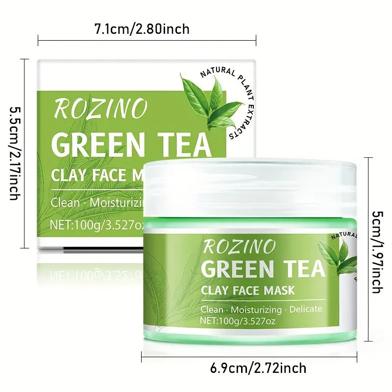 ROZINO Green Tea Cleansing Clay Mask (Deep Cleansing/Moisturizing/Pore Care) lambena  skin  care
