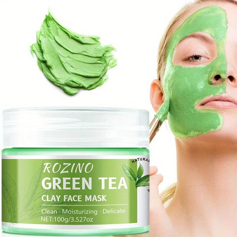 ROZINO Green Tea Cleansing Clay Mask (Deep Cleansing/Moisturizing/Pore Care) lambena  skin  care