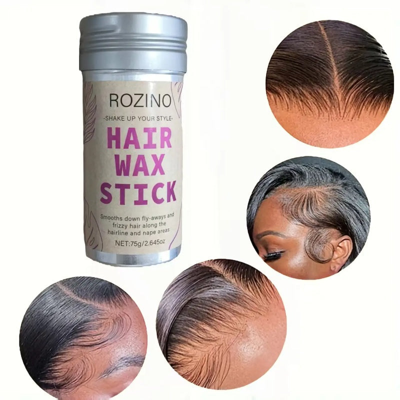 ROZINO Hair Wax Stick — Flyaway control and styling pomade for kids, women and men, ideal for creating hair buns and hair accessories (2 packs of wax) Haircare Gel