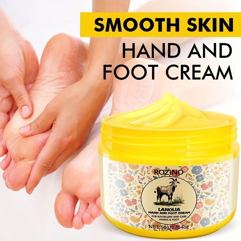 ROZINO Lanolin Hand & Foot Cream - Spa-Like Softness for Soothing Nails - Contains Lanolin for Skin Care - Perfect for Hands and Feet - Transform Your Skincare Routine Lotion