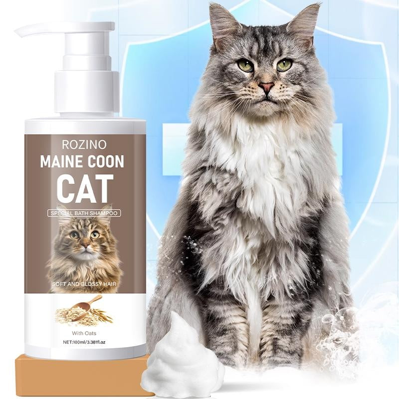 ROZINO Maine Coon Cat - Specific Shampoo (Oat Nourishing/Gentle Cleansing/Brighten Fur)