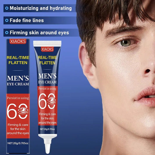 ROZINO Men's Eye Cream for Dark Circles & Puffiness - Anti-Aging Formula Reduces Eye Bags Wrinkles Fine Lines with Aloe Vera 20g
