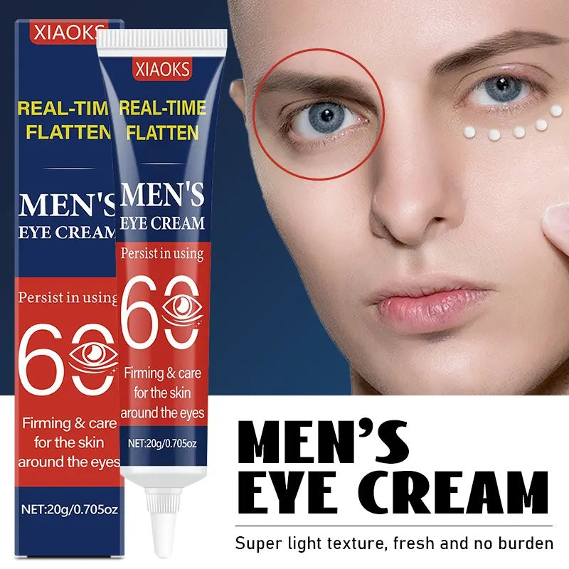 ROZINO Men's Eye Cream for Dark Circles & Puffiness - Anti-Aging Formula Reduces Eye Bags Wrinkles Fine Lines with Aloe Vera 20g