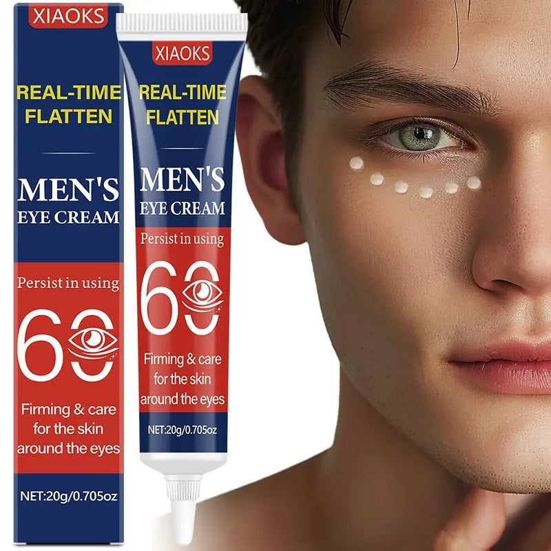 ROZINO Men's Eye Cream for Dark Circles & Puffiness - Anti-Aging Formula Reduces Eye Bags Wrinkles Fine Lines with Aloe Vera 20g