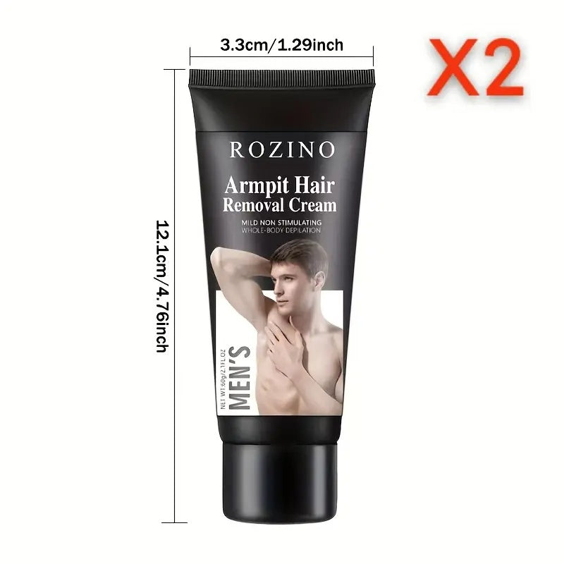 Rozino Men’s Armpit Hair Removal Cream | Gentle Armpit Hair Removal, Whole - Body Usable