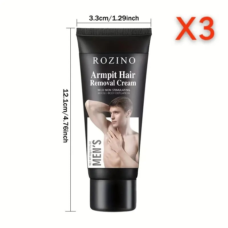 Rozino Men’s Armpit Hair Removal Cream | Gentle Armpit Hair Removal, Whole - Body Usable