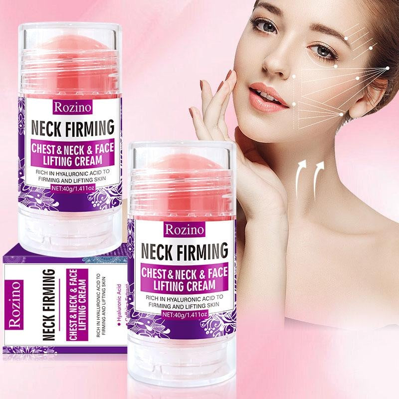 ROZINO Neck Firming Chest & Neck & Face Lifting Cream with Hyaluronic Acid & Grape Seed for All Skin Types - Deep Hydration & Moisturizing Body Care
