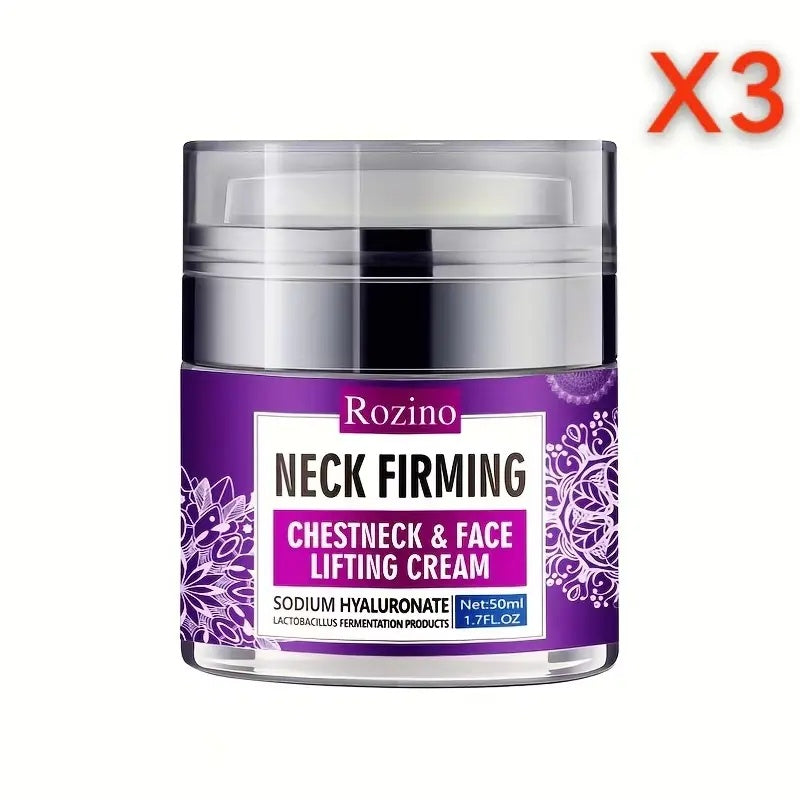 Rozino Neck Firming Cream - Lightweight Moisturizing Hydrating Formula for Firm Neck Chest & Face - Daily Moisture Enhancer - 50ml