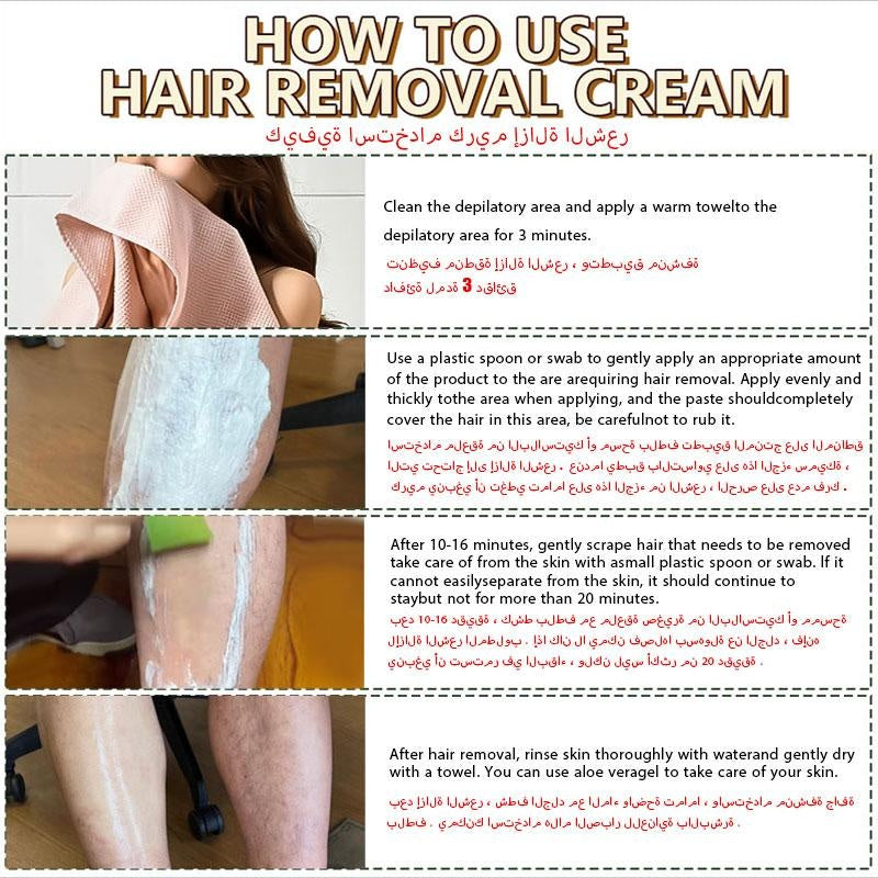 ROZINO Plant Extract Facial Hair Removal Cream with Coconut Oil for Effective Hair Removal