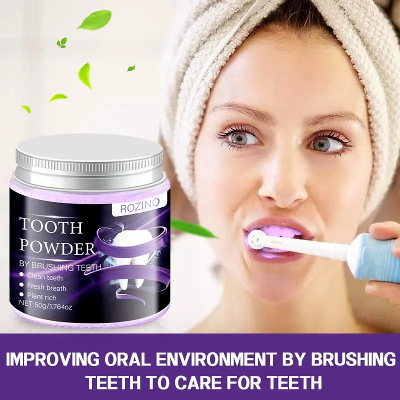 ROZINO Tooth Powder - Natural Oral Care for Clean Teeth & Fresh Breath (50g)