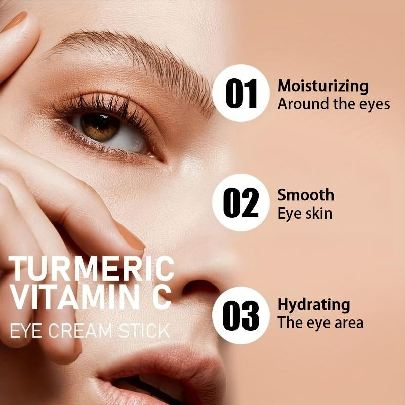 ROZINO Turmeric Eye Cream Stick: 24/7 Hydration + Glow! Advanced Firming & Wrinkle-Reducing, Restores Elasticity, Lifts Contours, Plumps Skin & Fades Fine Lines