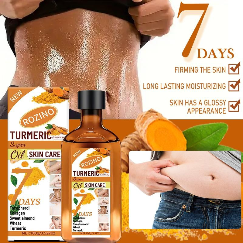 Rozino Turmeric Oil Super Skin Care Formula 100g Unisex 7 Days Benefits for Skin Health Natural Ingredients